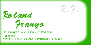 roland franyo business card